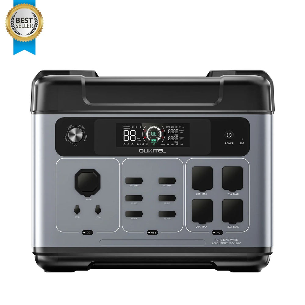 OUKITEL P2001 Plus Portable Power Station facing front