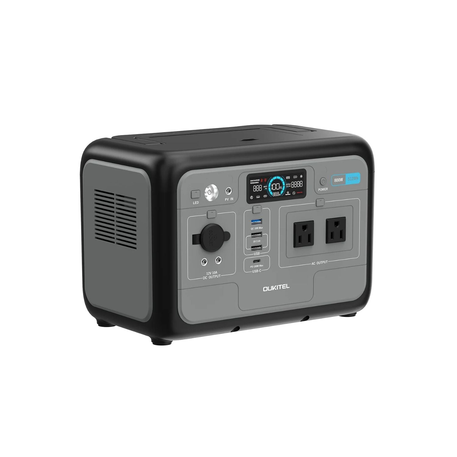 OUKITEL P800 Portable Power Station left side