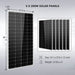 Off Grid Solar Kit 4000W 6 x Solar panel with dimensions 