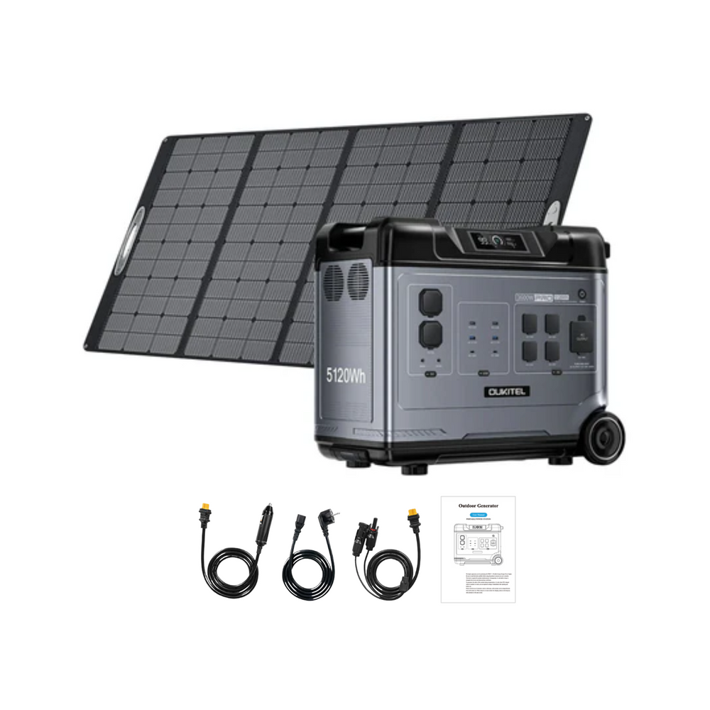 P5000 Pro + 1 x 400W Portable Solar Panel Inclusions