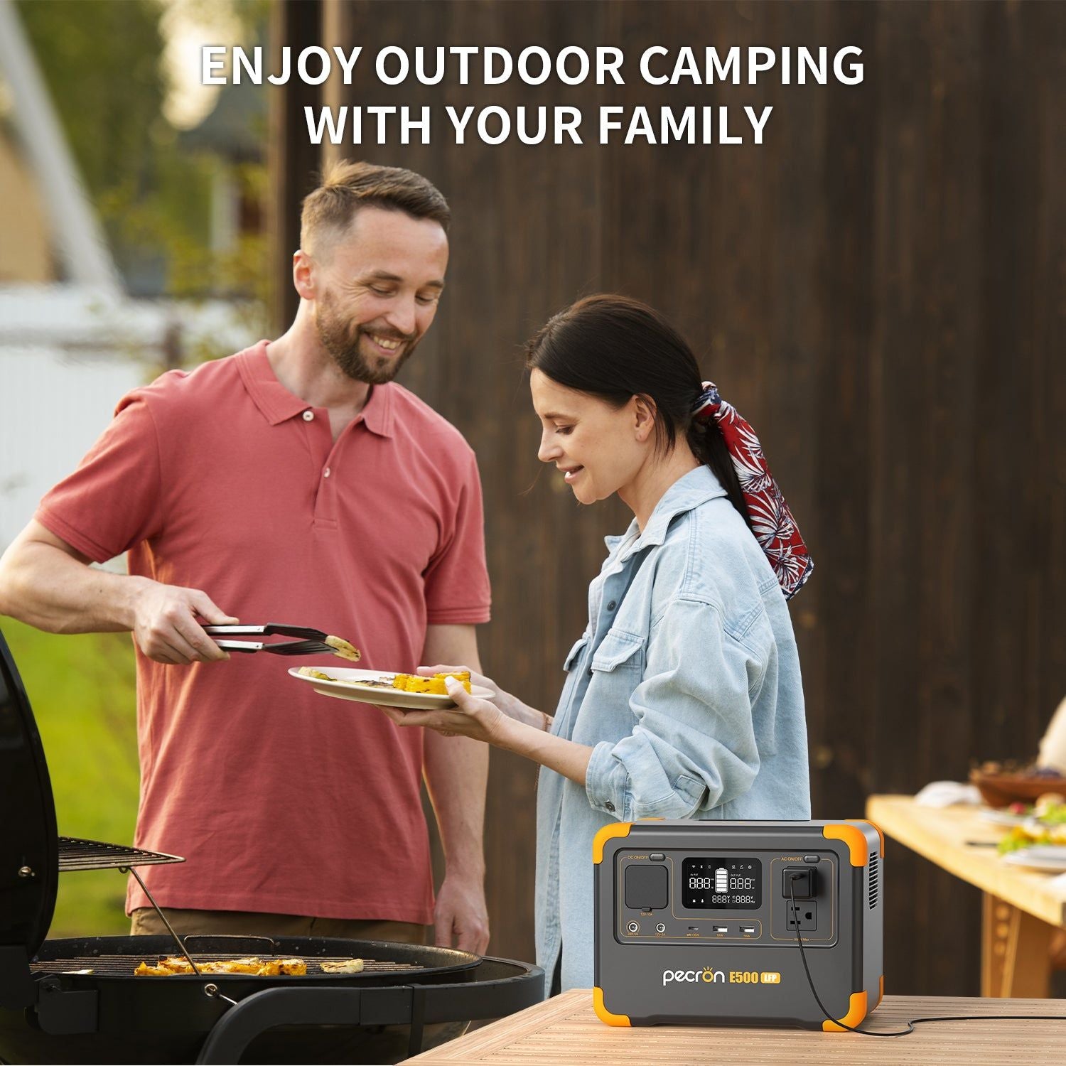 PECRON E500LFP Portable Power Station Outdoor Camping