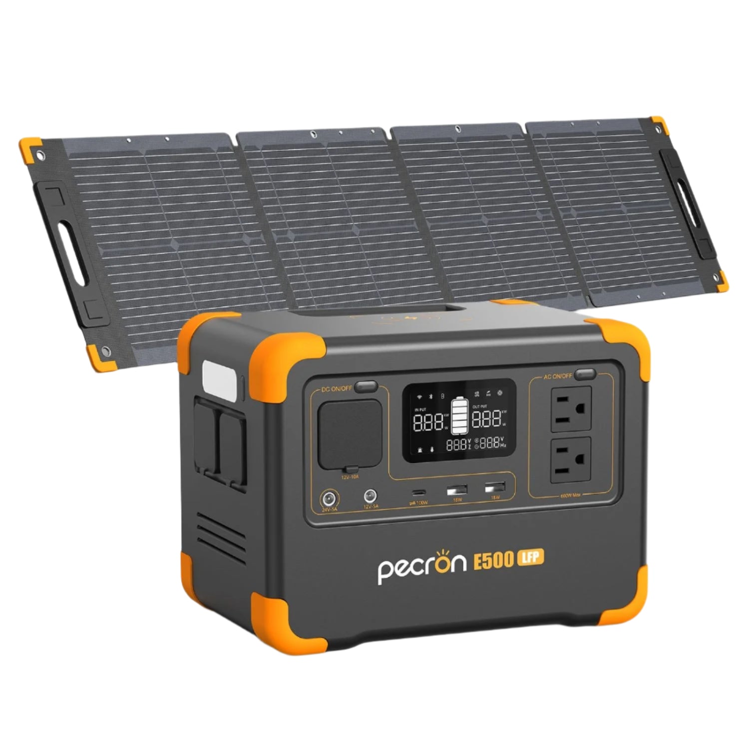 PECRON E500LFP Portable Power Station  With Solar Power