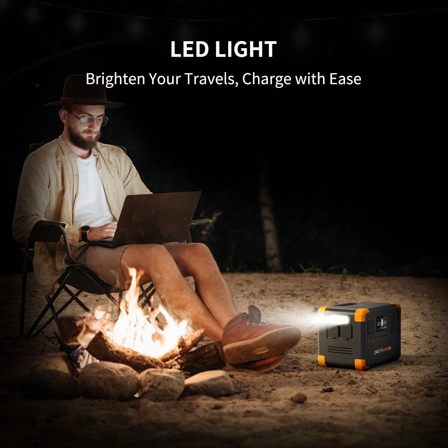 PECRON E500LFP Portable Power Station with LED Light