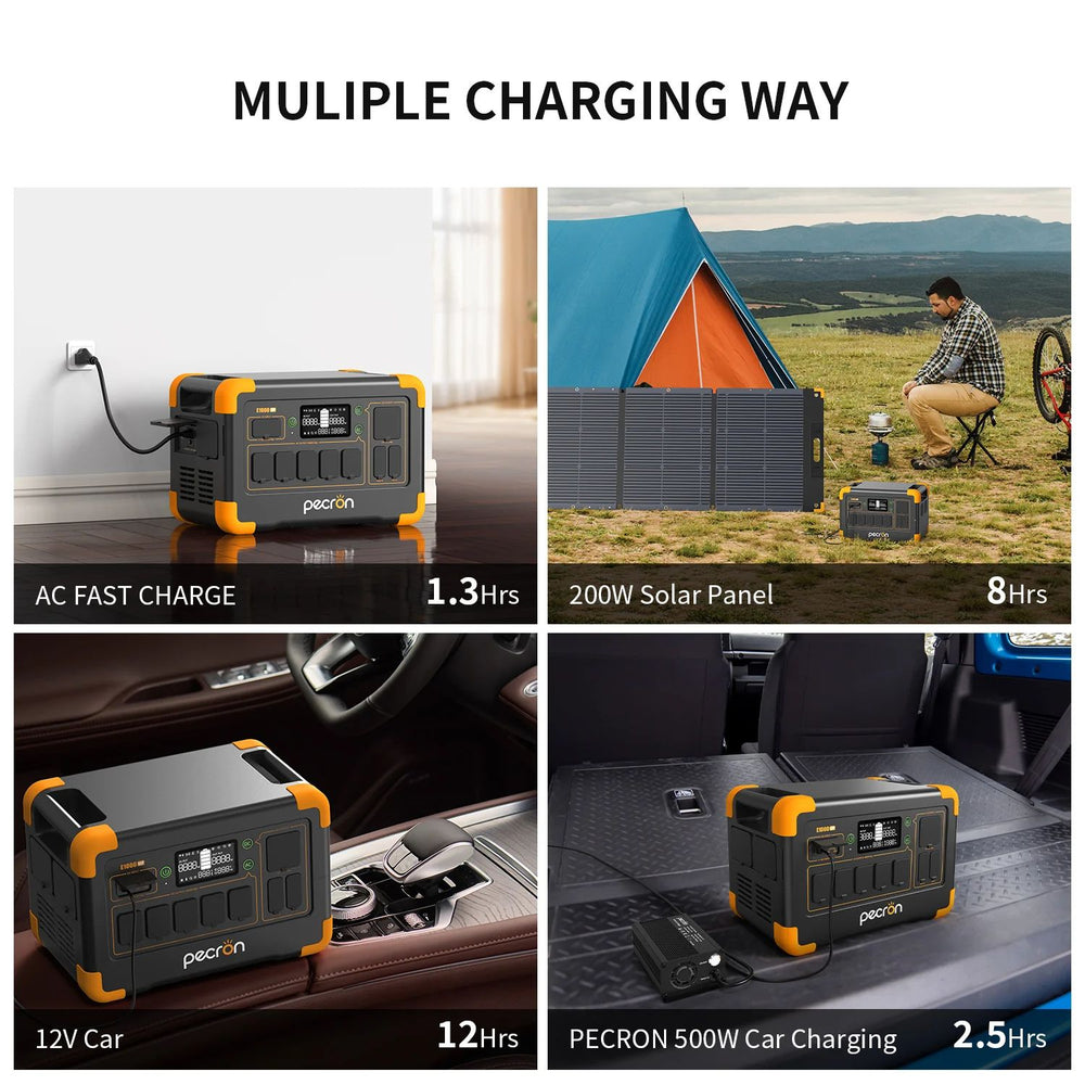 Pecron E1000LFP Portable Power Station   - Multiple Charging Way