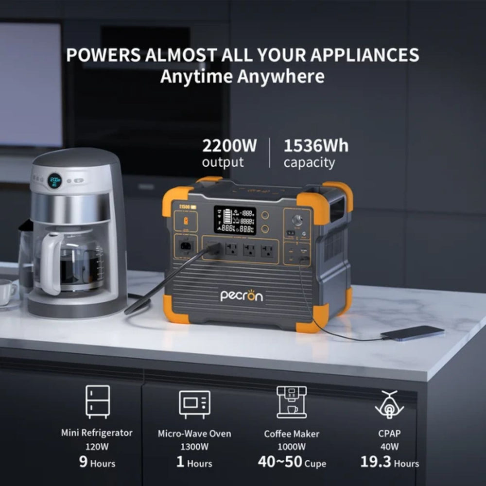 Pecron E1500LFP V3 Portable Power Station - powers almost all your appliances anytime anywhere