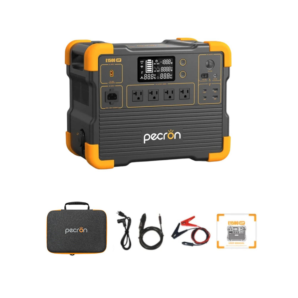 Pecron E1500LFP V3 Portable Power Station with inclusions 