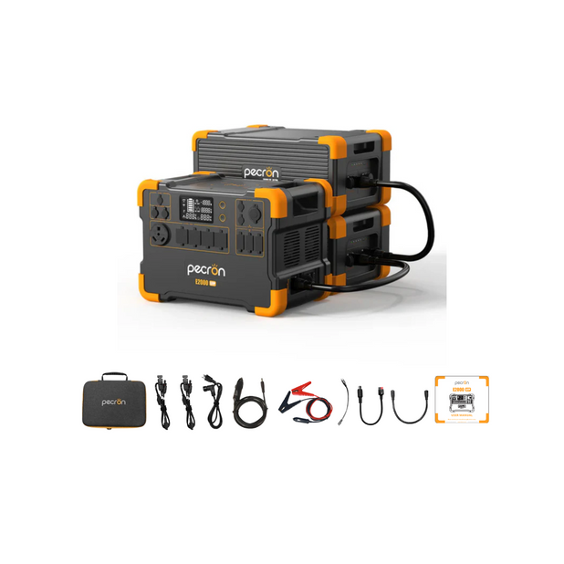 Pecron E2000LFP Portable Power Station + 2 x EB3000 Expansion Battery Inclusions