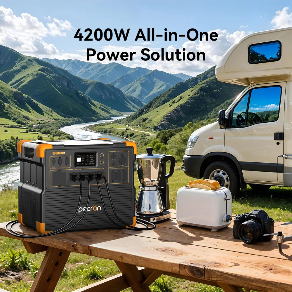 Pecron E3800LFP Portable Power Station - 4200W All in on power solution