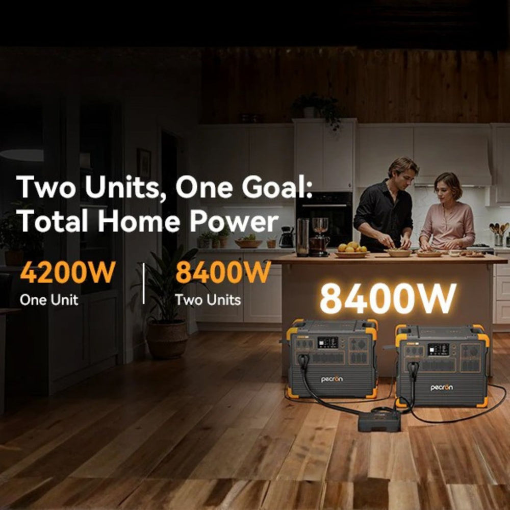 Pecron E3800LFP Portable Power Station - Two units, one goal Total home power
