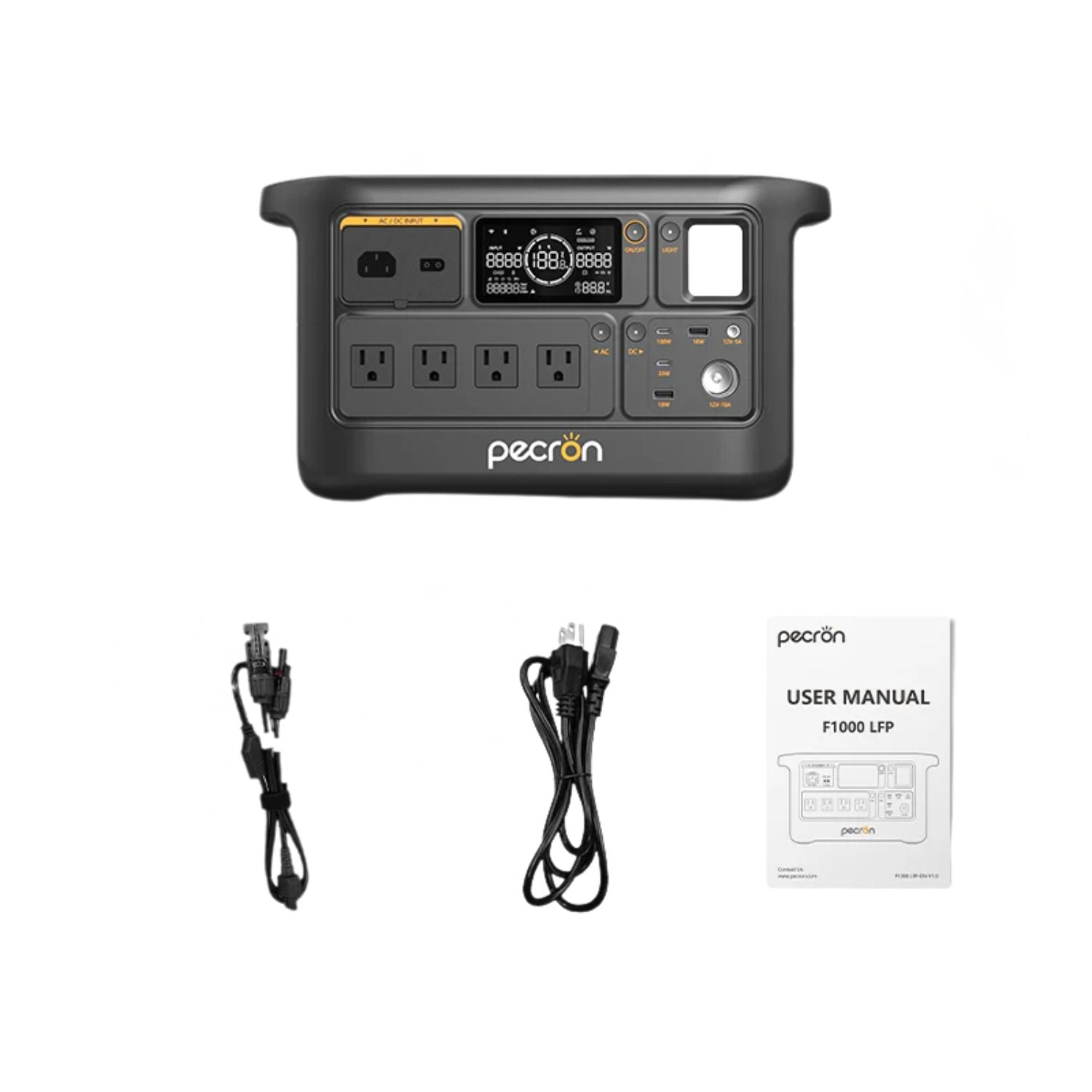 Pecron F1000LFP Portable Power Station with inclusions