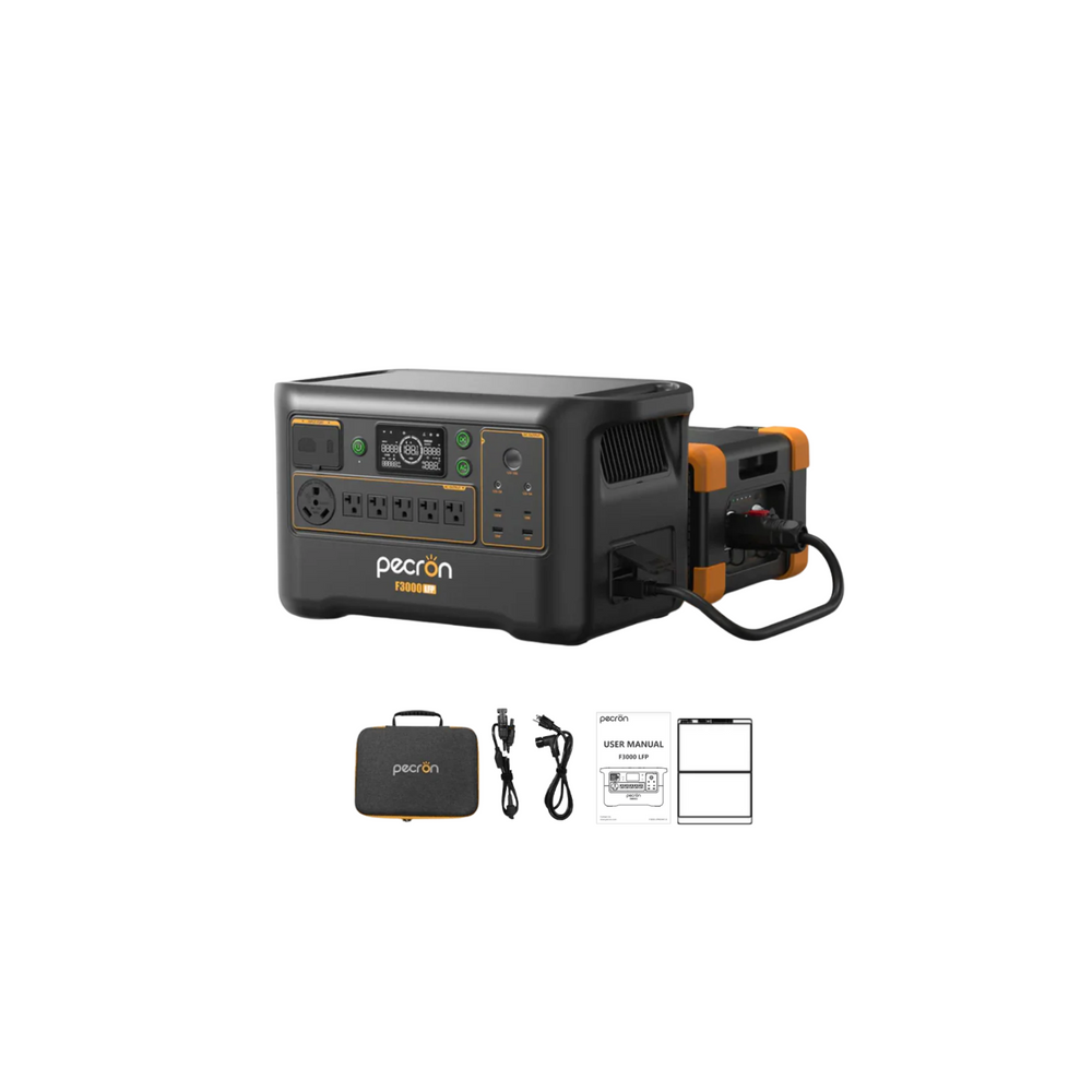 Pecron F3000LFP Portable Power Station + 1x Expansion Battery Inclusions