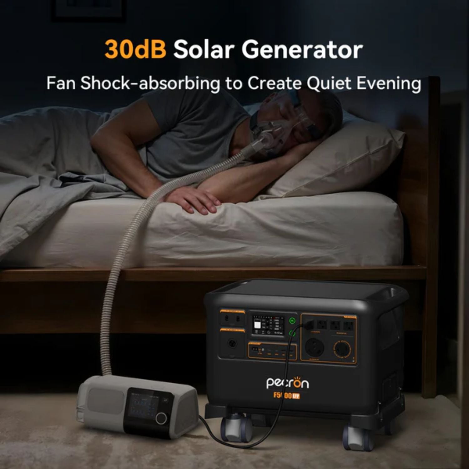 Pecron F5000LFP Portable Power Station  - 30dB Solar Generator