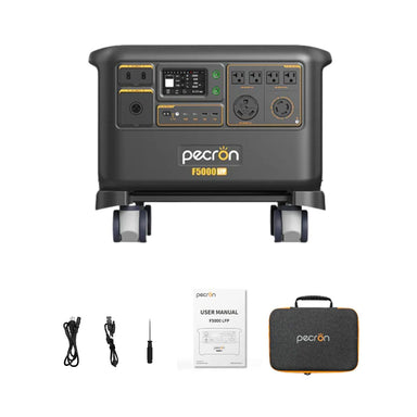 Pecron F5000LFP Portable Power Station with inclusions