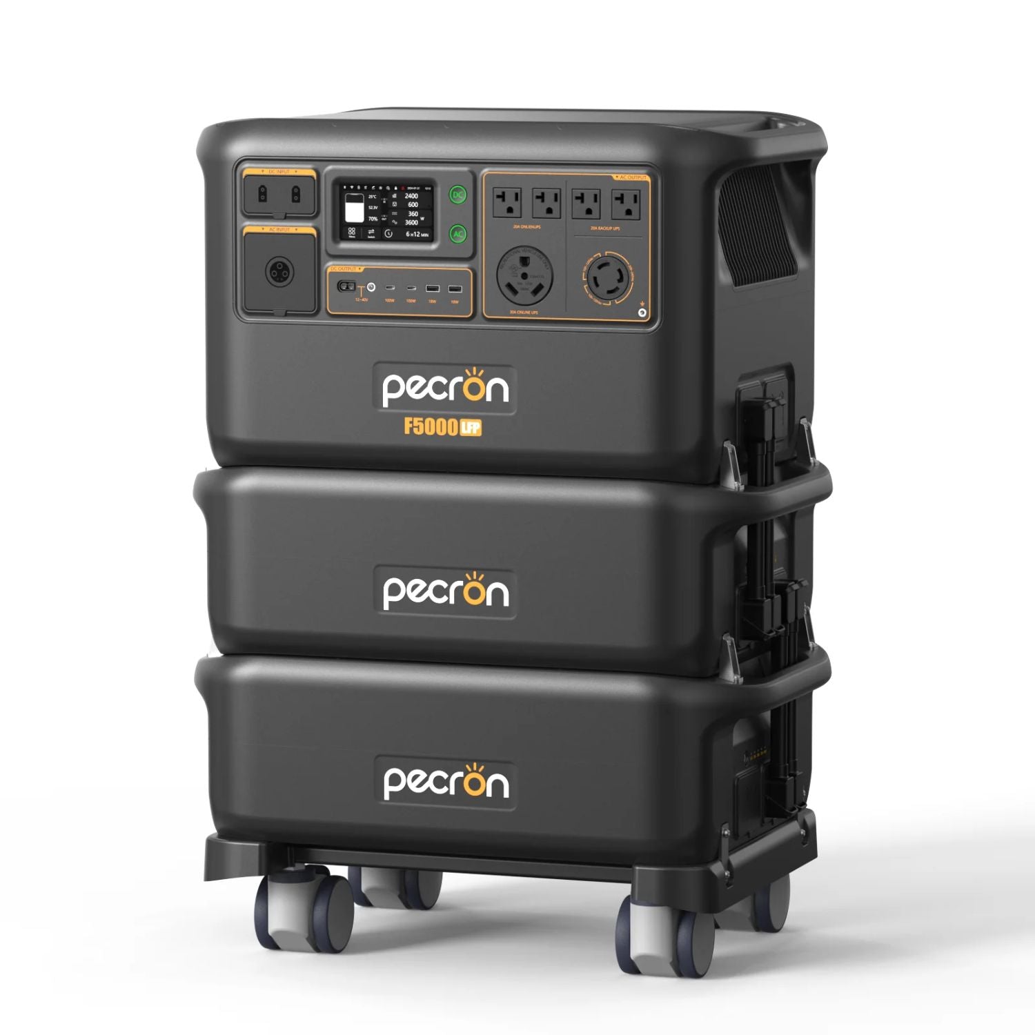 Pecron F5000LFP Portable Power Station with two expansion battery