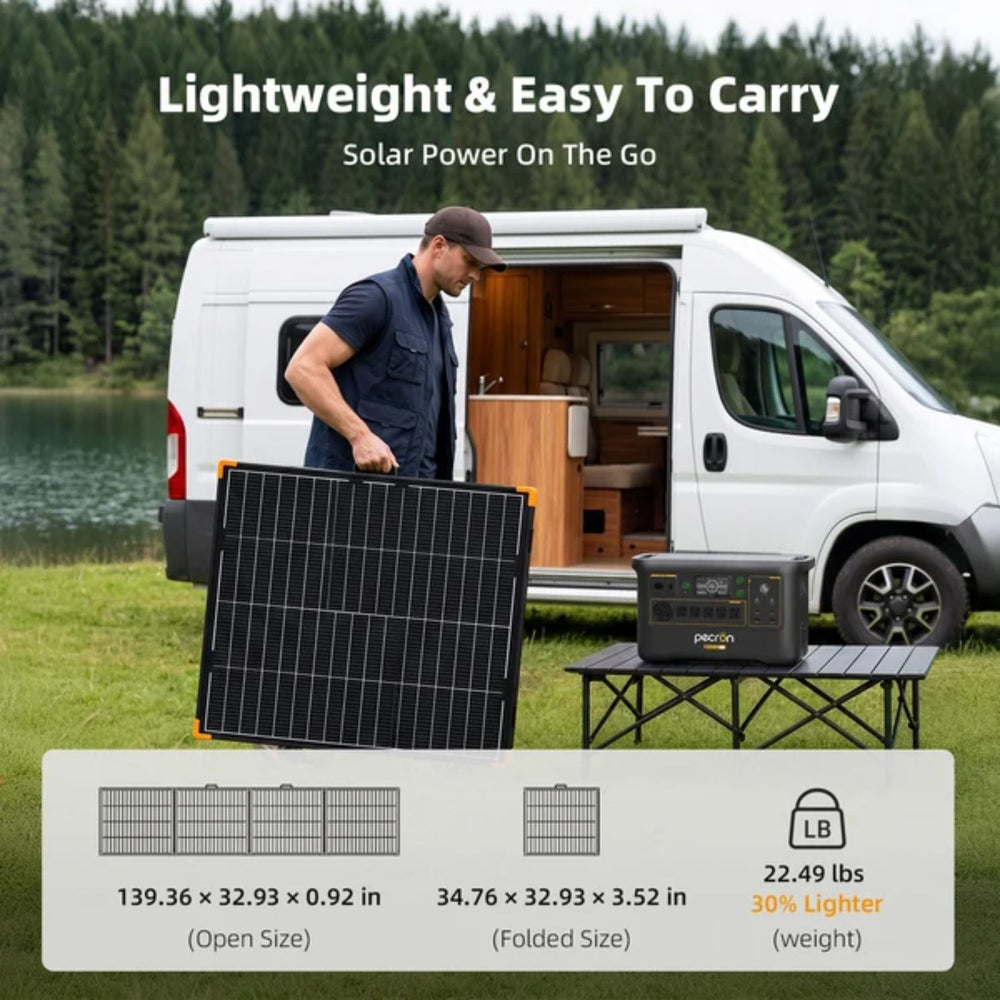 Pecron PV500 500W Portable Solar Panel - Lightweight and easy to carry