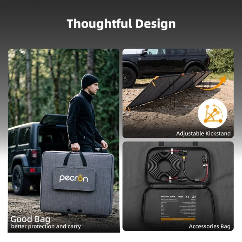 Pecron PV500 500W Portable Solar Panel  - Man Holding it 