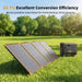 Pecron PV500 500W Portable Solar Panel on the grass connected to a Portable Station