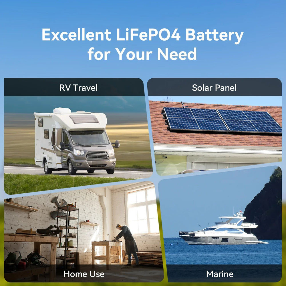 Pecron WB12200 Lithium 12V 200Ah Deep Cycle LiFePO4 Battery for anywhere