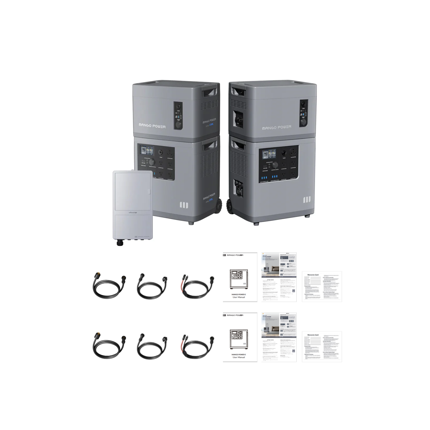 Premium Home Backup Kit | 2 x Mango Power E + 2 x Expansion Battery + 1 x mPanel Pro Inclusions