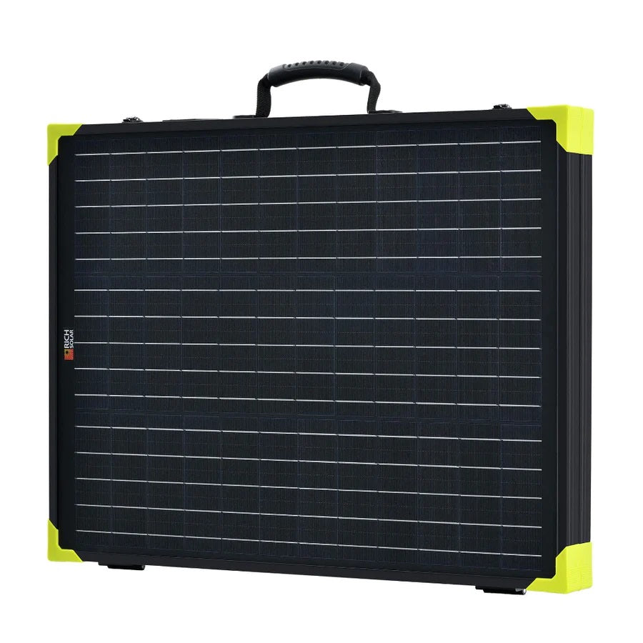 RICH SOLAR MEGA 200 Watt Briefcase Portable Solar front Side view