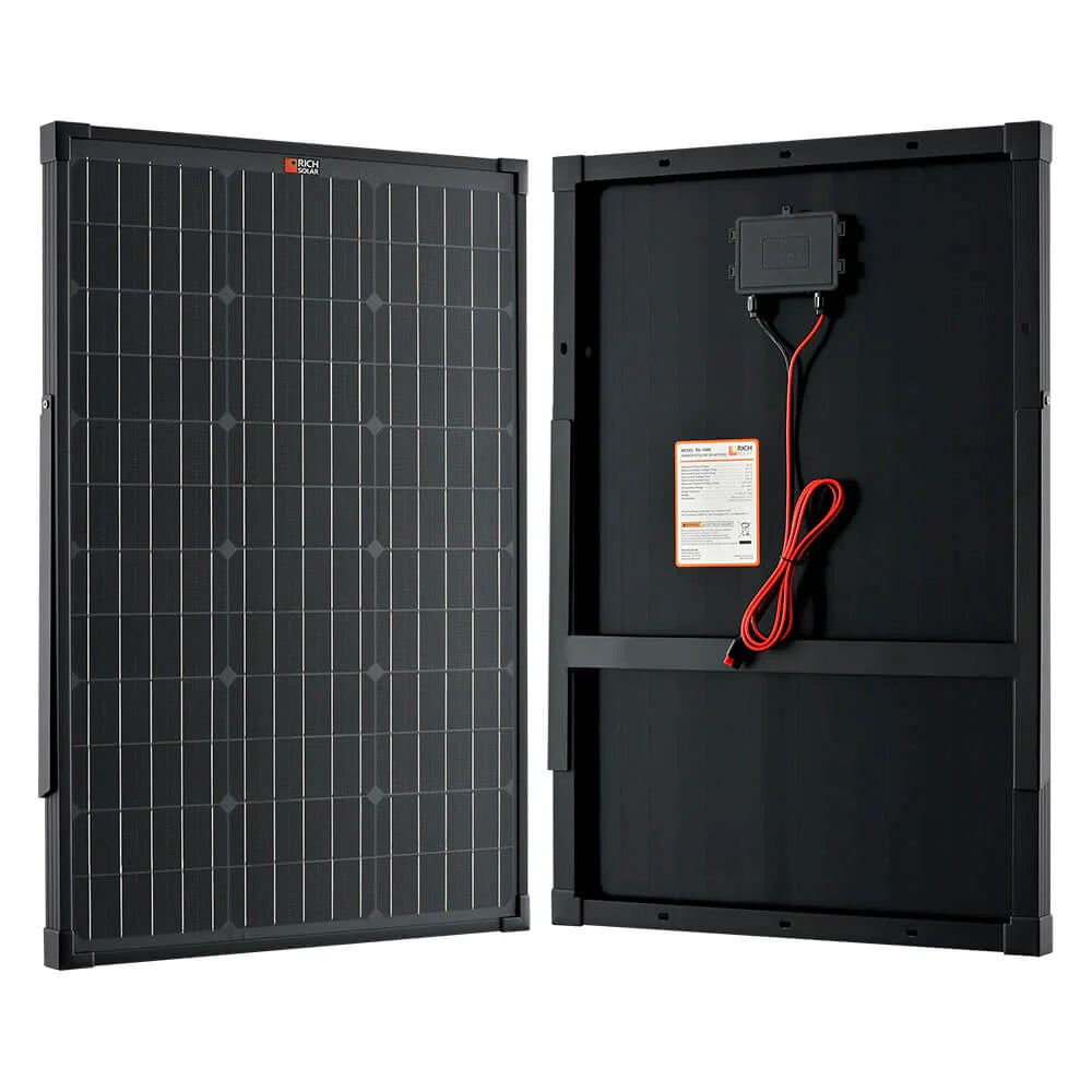 RICHSOLAR MEGA 60 Watt Portable Solar Panel Black Front And Back