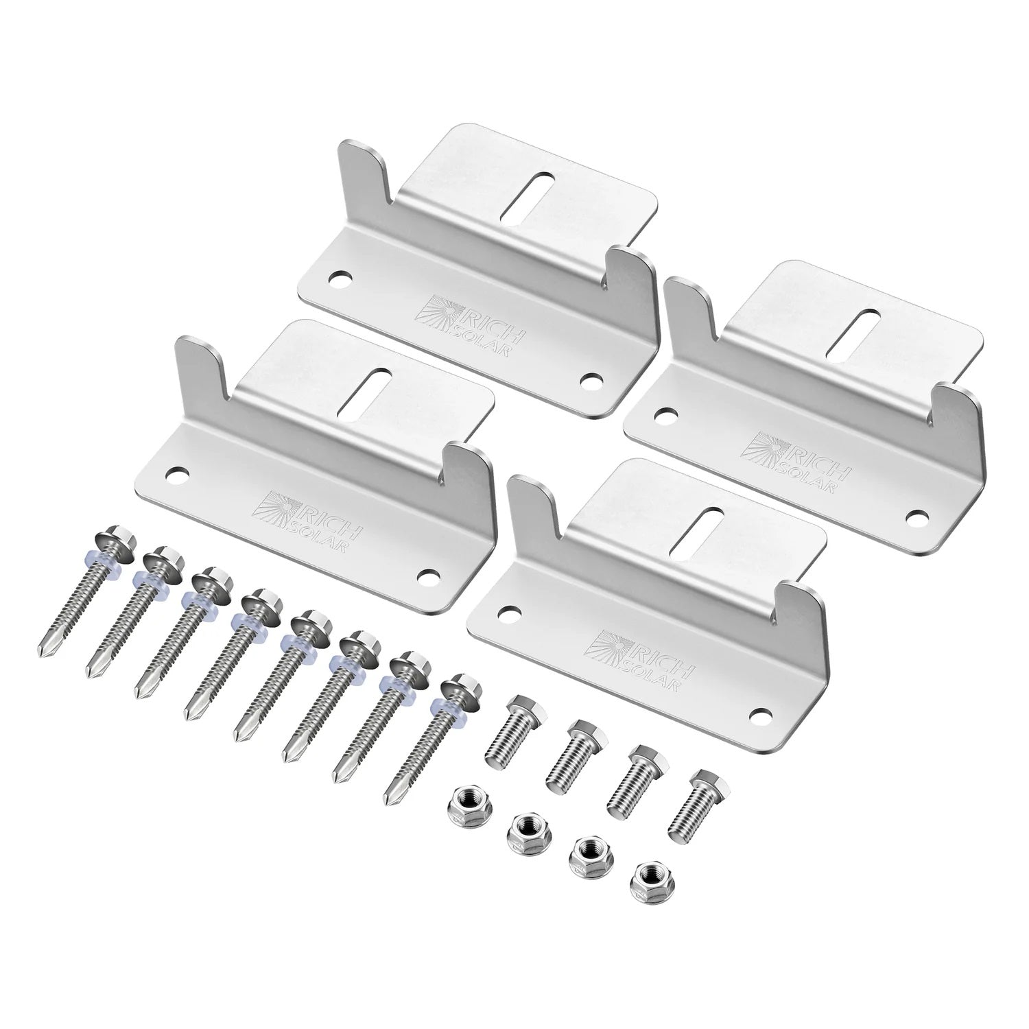 RICH SOLAR Mounting Hardware Z Brackets With Bolt And Nuts