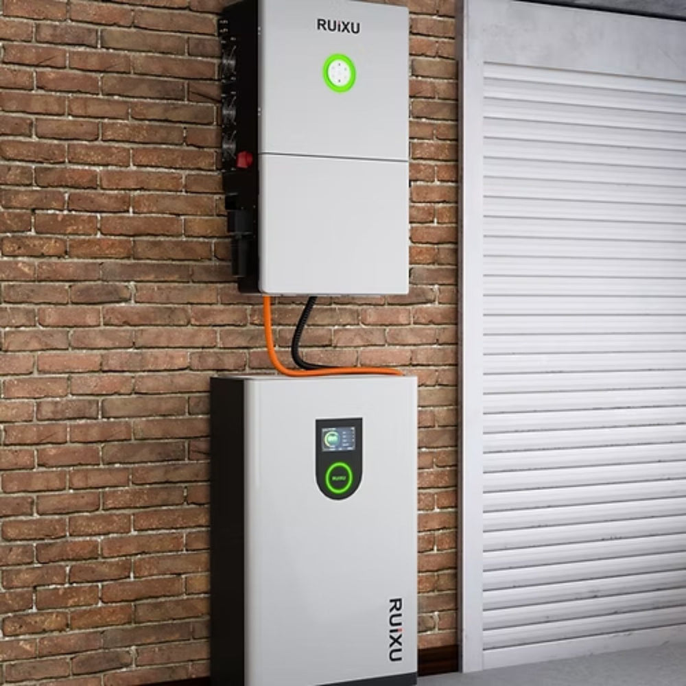 RUiXU RX-12K 11.4kW Inverter mounted on a brick wall
