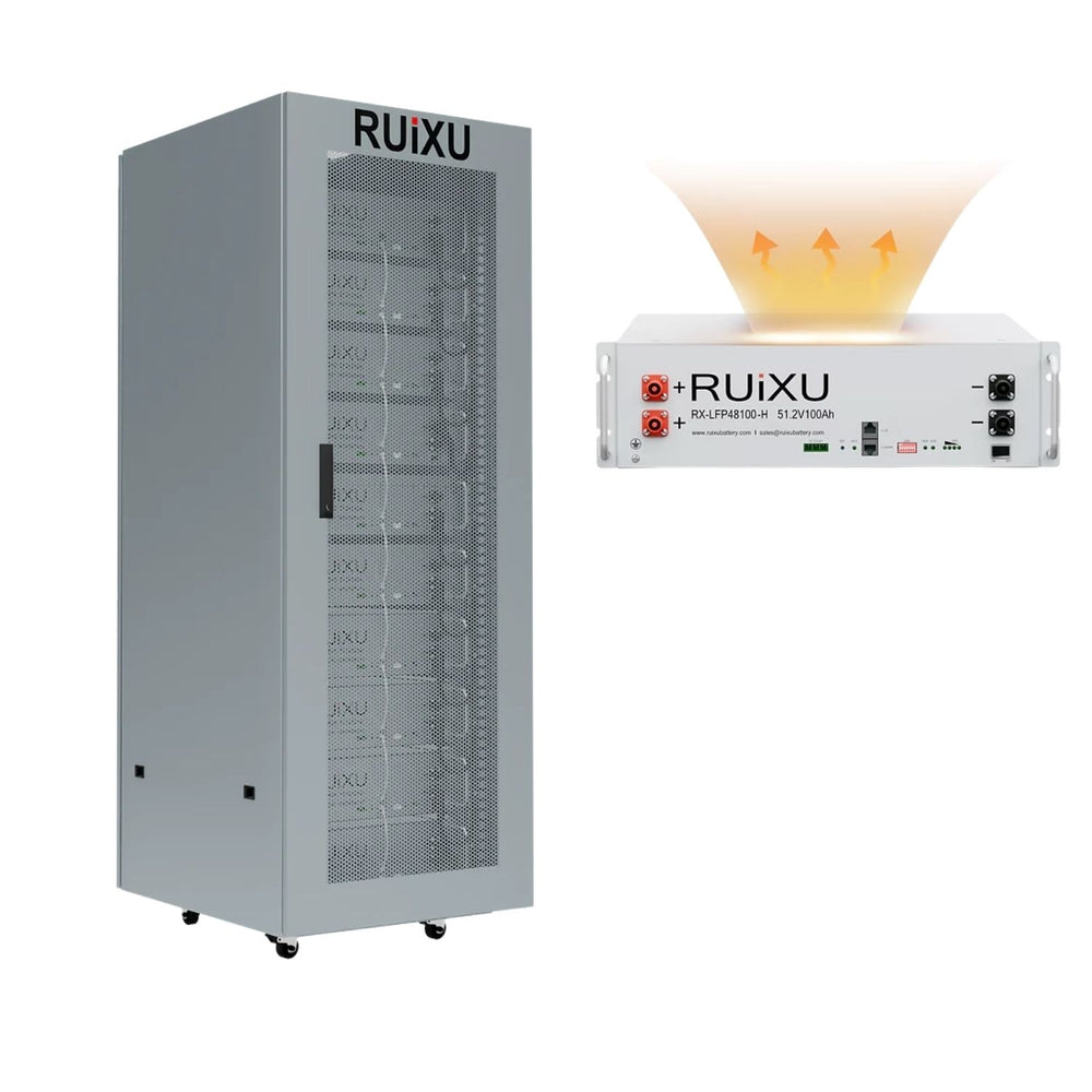 RUiXU RX-LFP48100 51.2V Server Rack Batteries | 5.12kWh Standard & Self-Heating Models