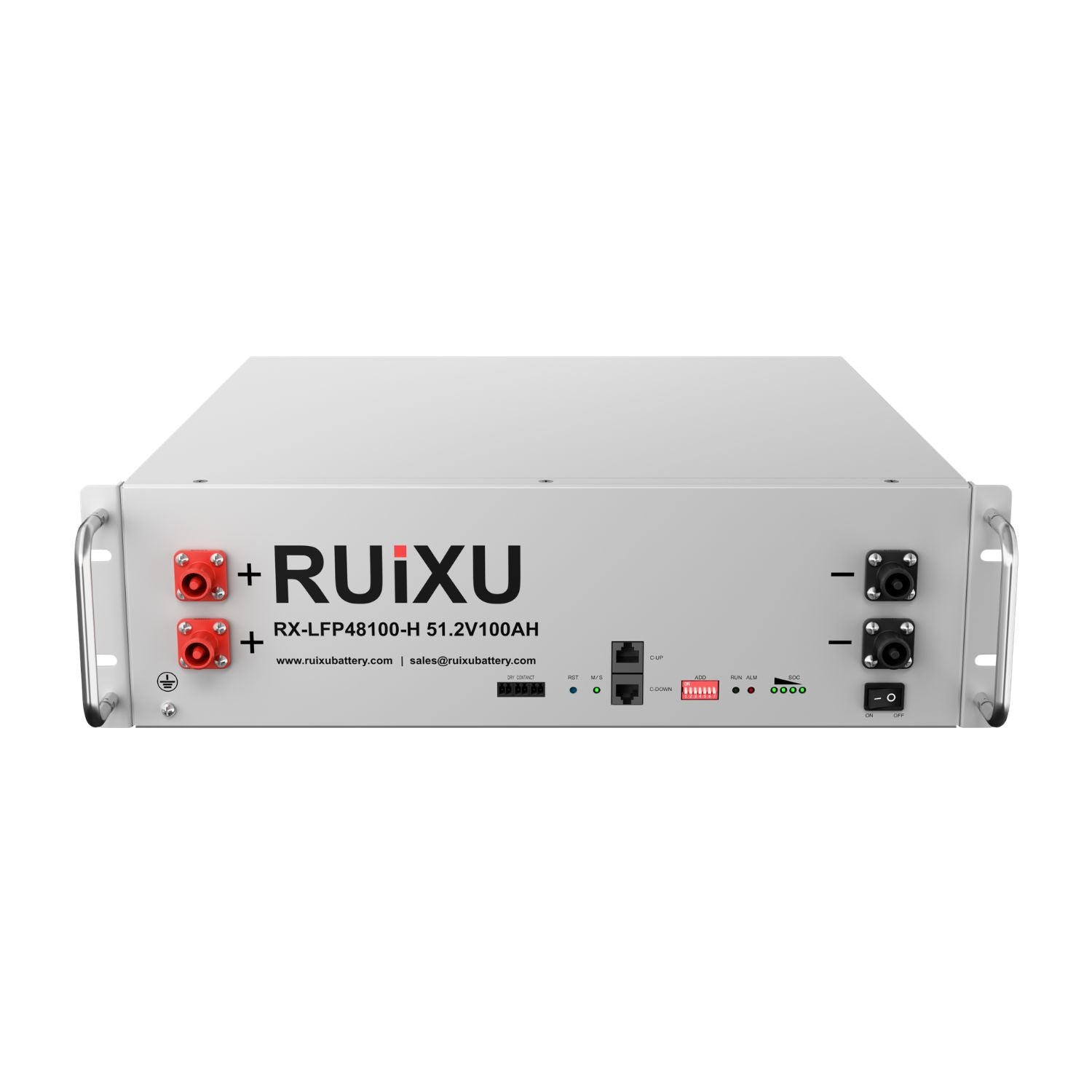 RUiXU RX-LFP48100 51.2V Server Rack Batteries top view