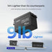Renogy 12V 300Ah with text highlighting weight comparison and features on a gradient background
