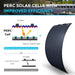 Renogy Flexible 100W with PERC solar cells and diagram explaining improved efficiency