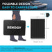 Renogy Solar Suitcase 200W foldable solar panel with carrying case and dimensions displayed