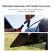 Renogy Solar Suitcase N-Type 100W Lightweight Portable Solar Panel setup with plug-and-play connectors and kickstands on a grassy background.