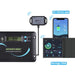 Renogy solar charge controller with smartphone app interface on a white background