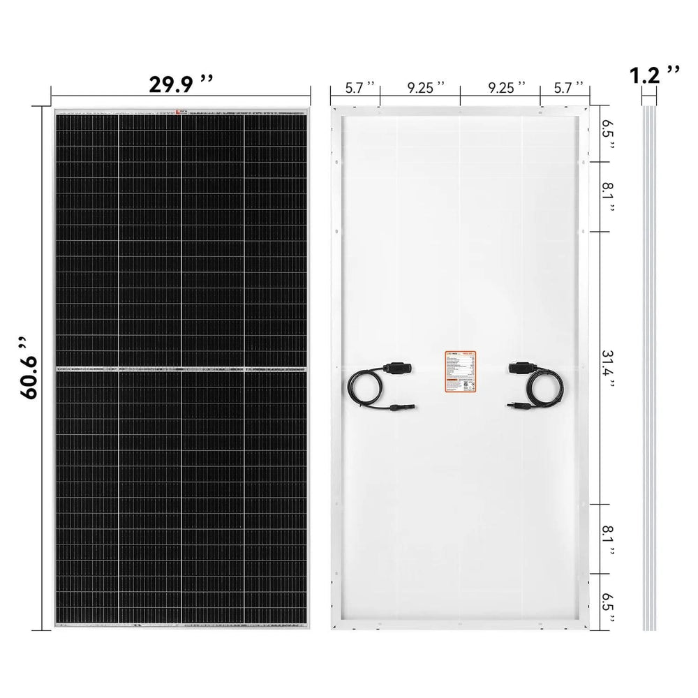 Rich Solar MEGA 250 PRO Silver Solar Panel Dimensions