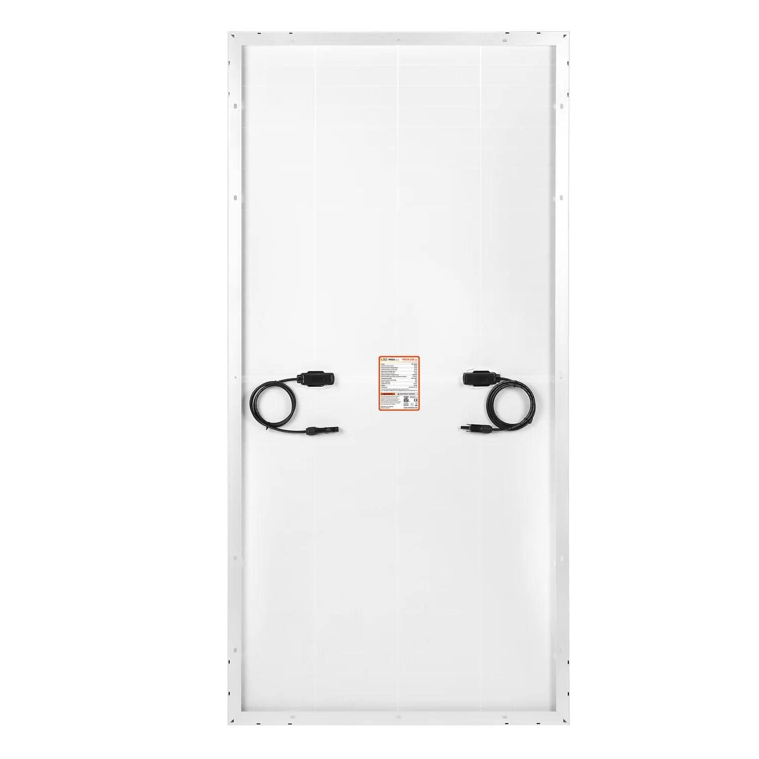 Rich Solar MEGA 250 PRO Solar Silver Panel Rear View With MC4 Connectors