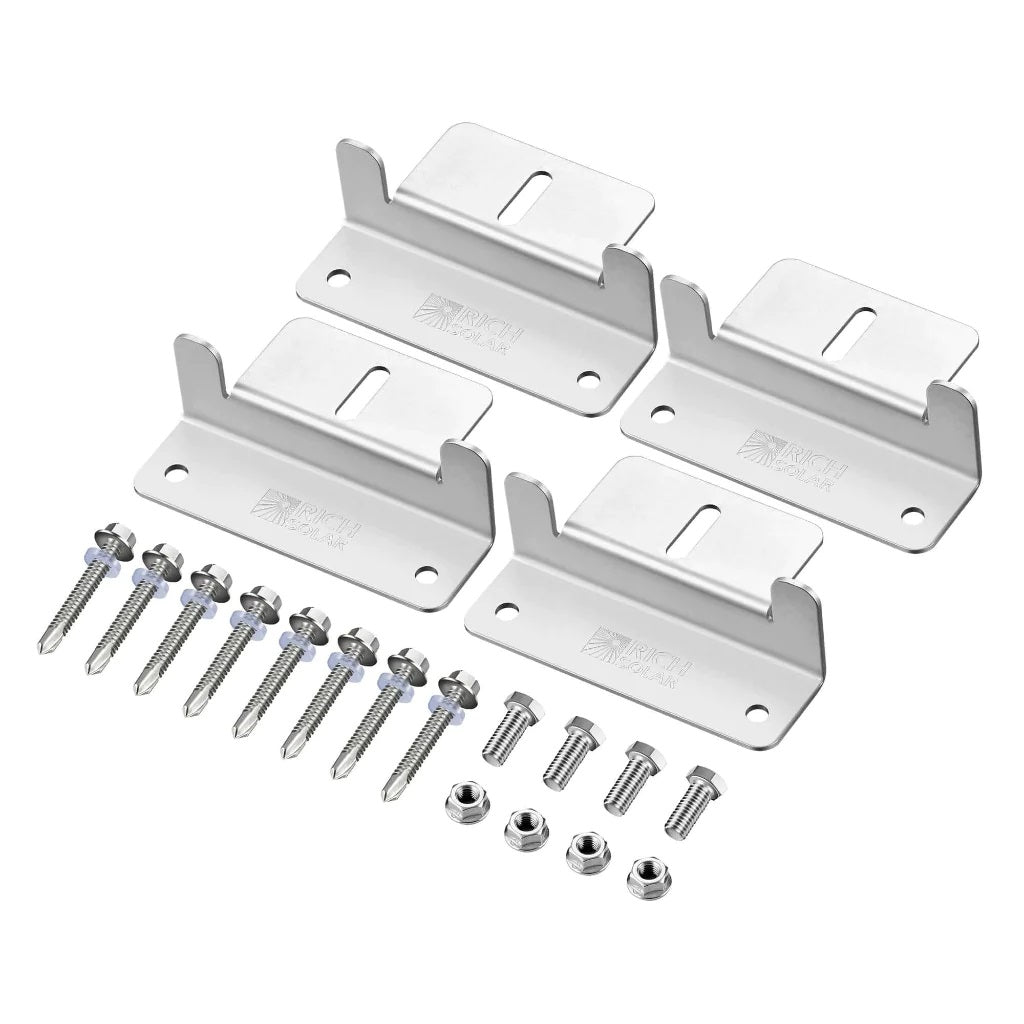 Rich Solar 1000W 48V 120VAC Cabin Mounting Hardware Z Brackets