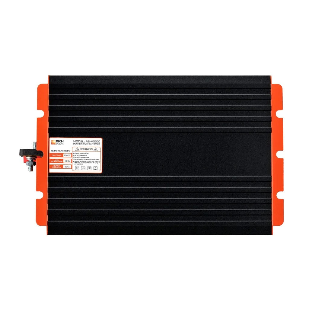Rich Solar 1000 Watt Industrial Pure Sine Wave Inverter Model Information Side View