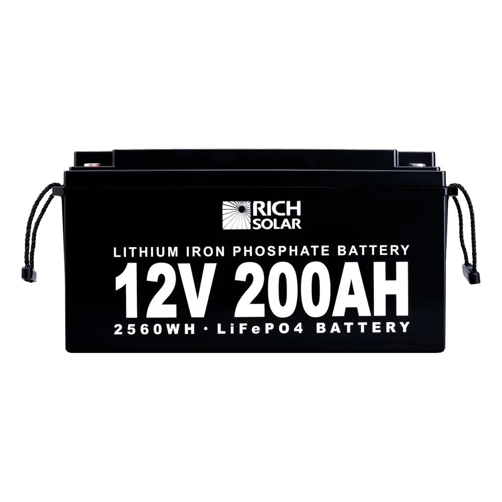 Rich Solar 12V 200Ah LiFePO4 Lithium Iron Phosphate Battery Front View