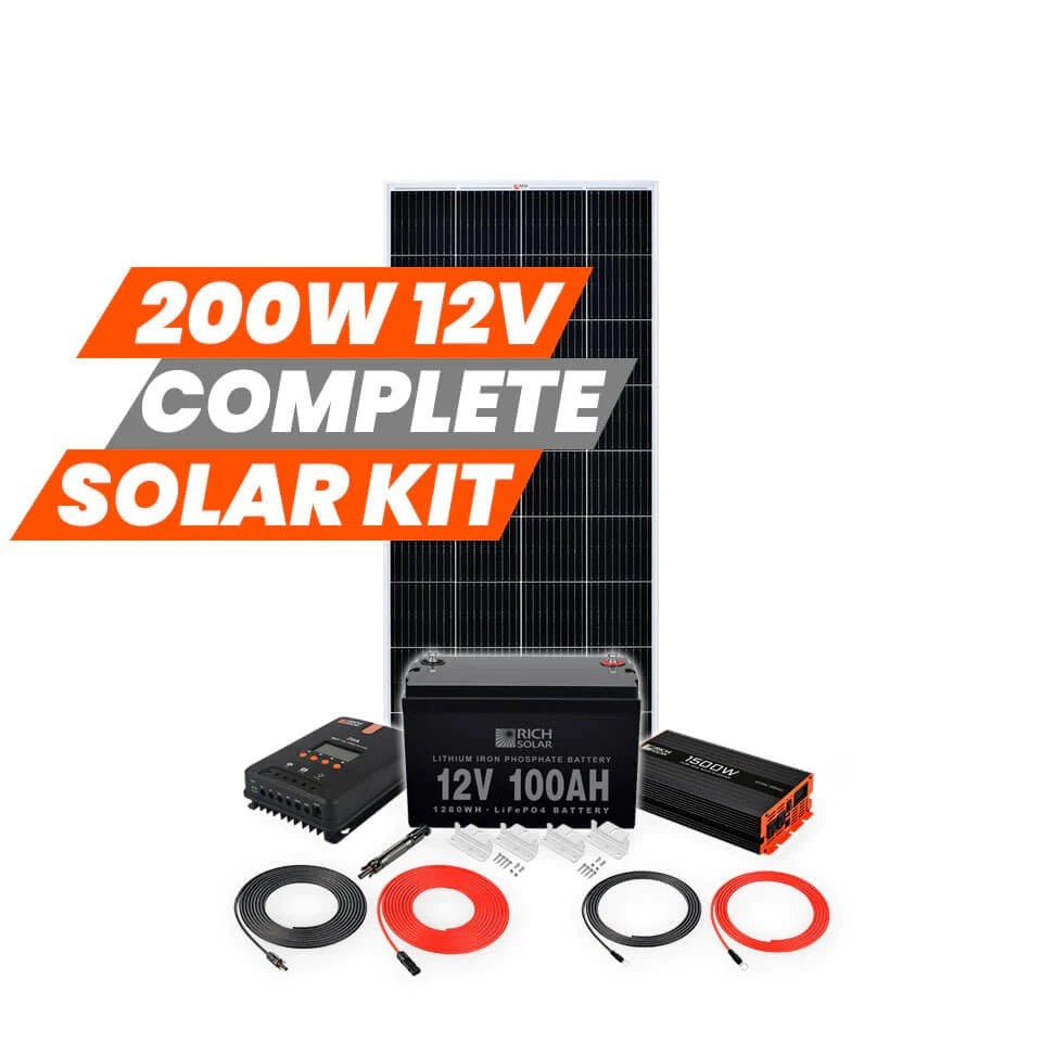 Rich Solar 200 Watt Complete 12V Solar Kit
