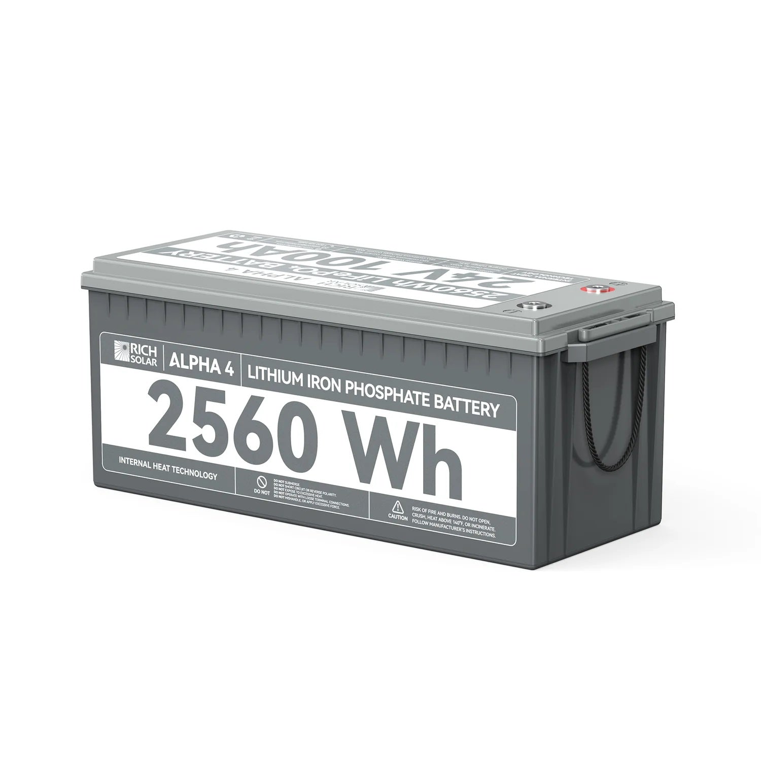 Rich Solar 24V 100Ah LiFePO4 Lithium Iron Phosphate Battery With Internal Heating and Bluetooth Function Right View