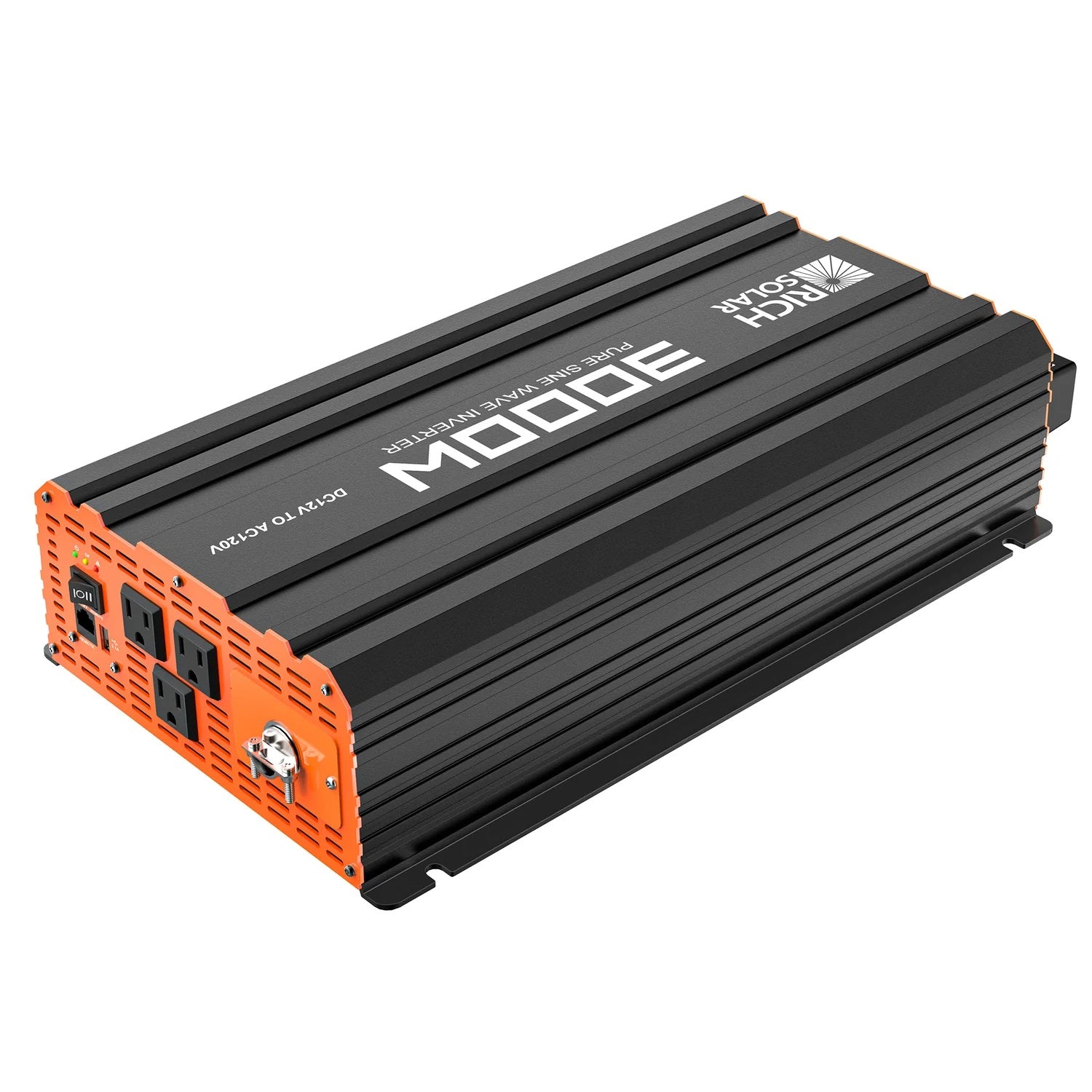 Rich Solar 3000 Watt Industrial Pure Sine Wave Inverter Right View With Switch Button