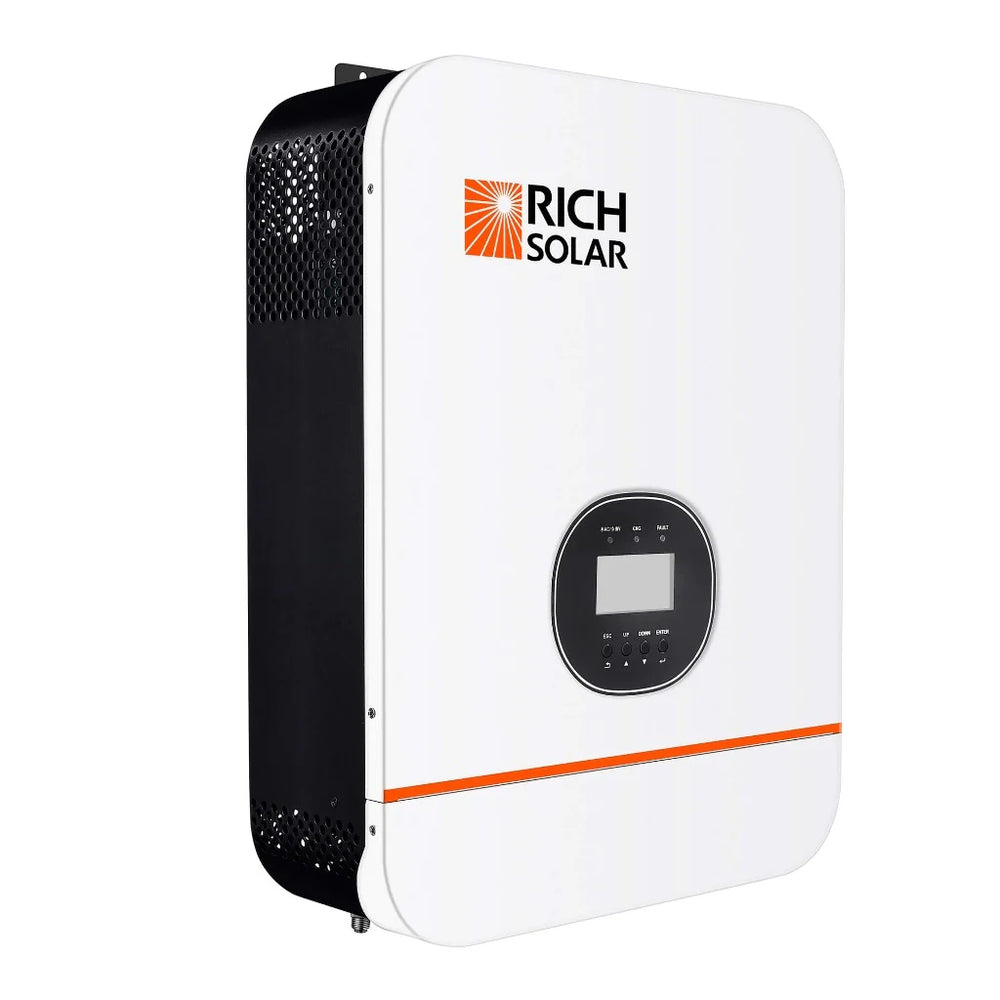 Rich Solar 3000 Watt 3kW 48 Volt Off-grid Hybrid Solar Inverter Left Side View