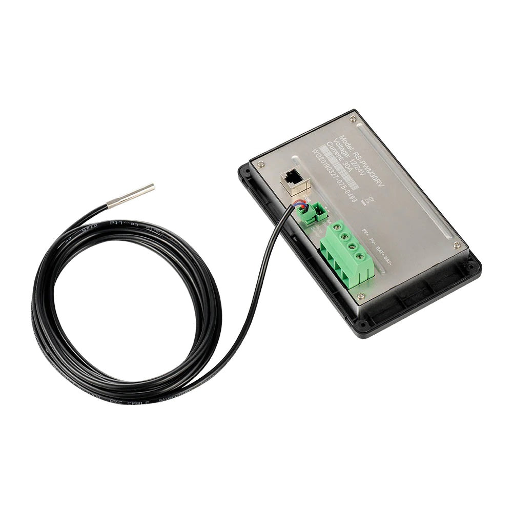 Rich Solar 30 Amp Solar Charge Controller Flush Mount Back With Connecting Cord