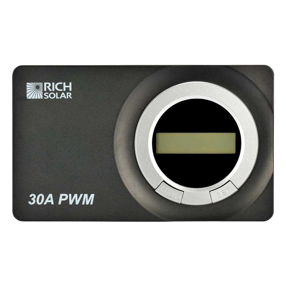 Rich Solar 30 Amp Solar Charge Controller Flush Mount Front View