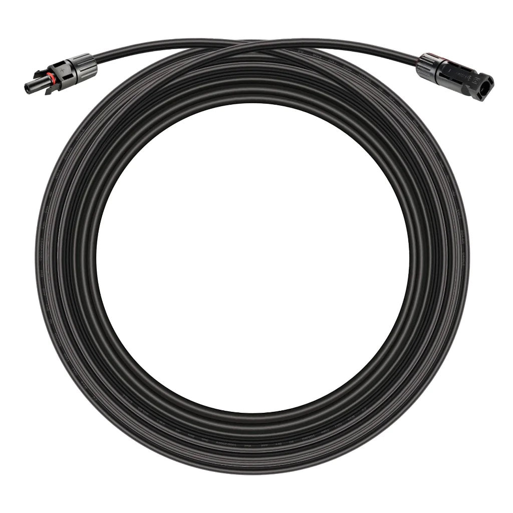 Rich Solar 50ft 10 Gauge Solar Panel Extension Black Cable Wire