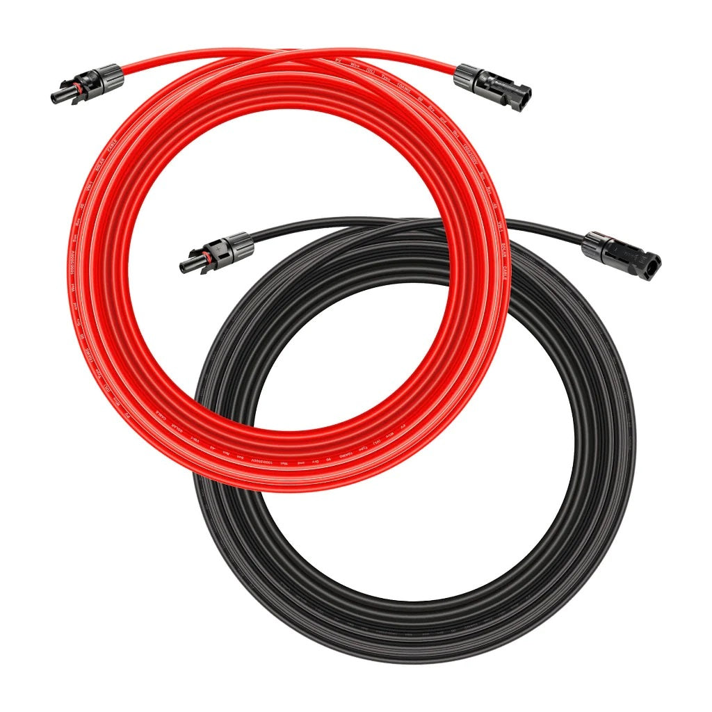 Rich Solar 50ft 10 Gauge Solar Panel Extension Red And Black Cable Wire