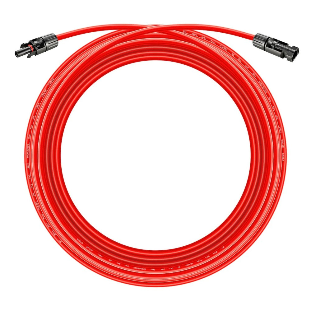 Rich Solar 50ft 10 Gauge Solar Panel Extension Red Cable Wire