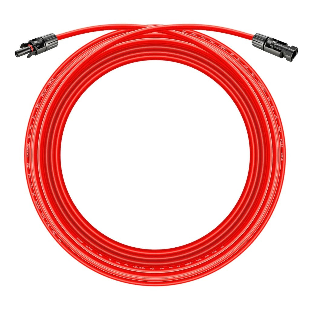 Rich Solar 50ft 10 Gauge Solar Panel Extension Red Cable Wire