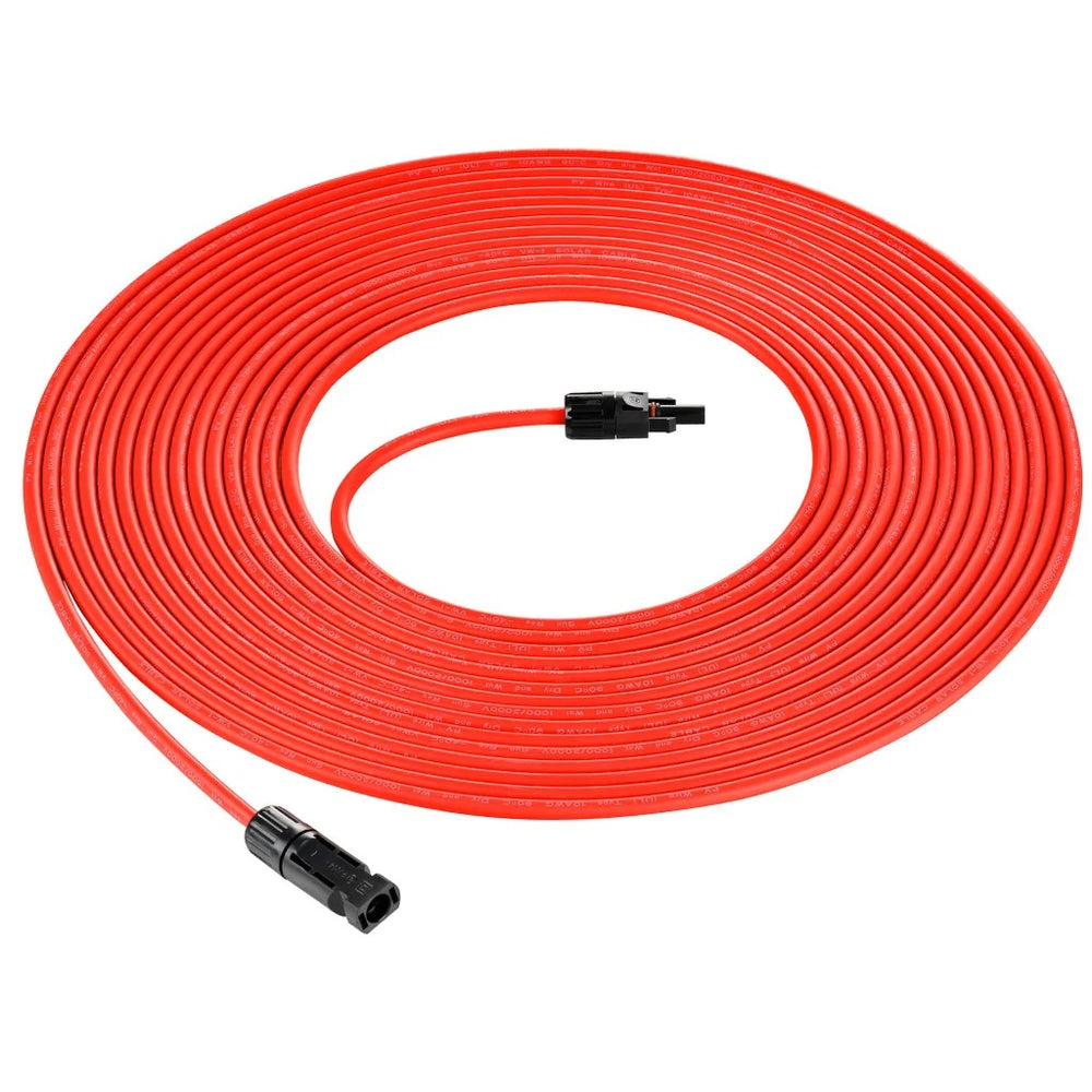 Rich Solar 50ft 10 Gauge_10AWG_Solar Panel Extension Red Cable Wire